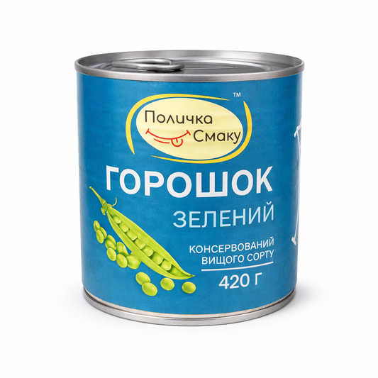 Polychka Smaku Green Peas (Canned), 420g