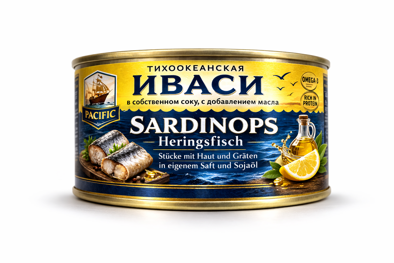Sardinops Heringsfisch (Iwashi) in Own Juice with Soy Oil